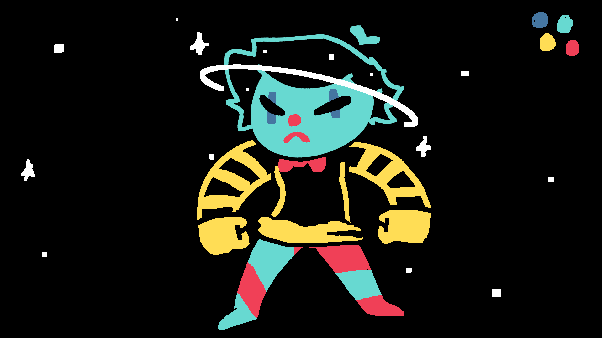 Player character concept and front-facing sprite direction